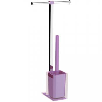 GEDY RA327900000 RAINBOW Columna Portarrollo+Escobillero Lila