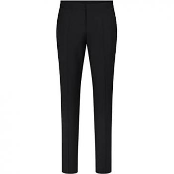 Pantalón HUGO Hesten Negro Slim Fit, Hombre, Tamaño 48, Casual, Fiesta, Lana
