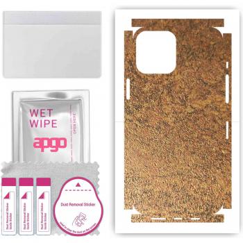 Protector de piel apgo en vinilo y foil cobre oxidado para iPhone 12 Pro Max