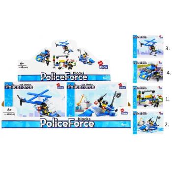 Kit de Blocs de Construction Hélicoptère et Voiture de Police