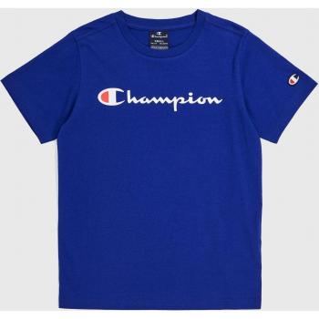 T-shirt Champion Blu Scuro Grande Logo Bambino