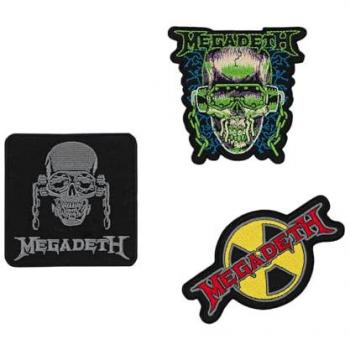 Set de 3 Parches Megadeth para Ropa