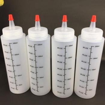 5PCS 250ML Leak-Proof Salad Dressing Bottle