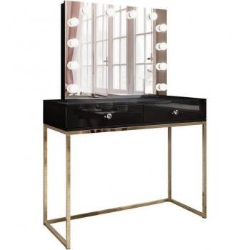 Blanco Black Dressing Table by LukMebel 81cm H X 100cm W X 42cm D
