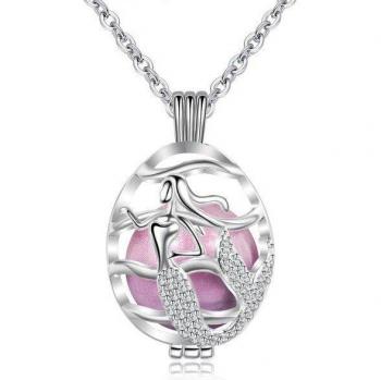 Bola de grossesse œuf sirène avec cristaux et boule rose