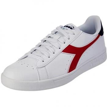 Diadora Scarpe Sneaker Uomo Modello TORNEO - White/Red - 41 EU