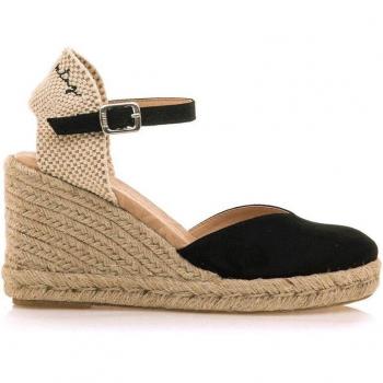 Mustang - Sandalias de cuña de mujer cerradas con piso de piel