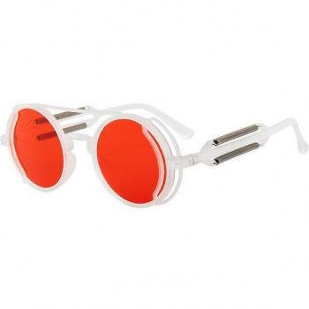 Punk Steampunk Sunglasses Retro Men's Brand Round Punk Eyewear Gothic Style Products Women UV400 Sunglasses