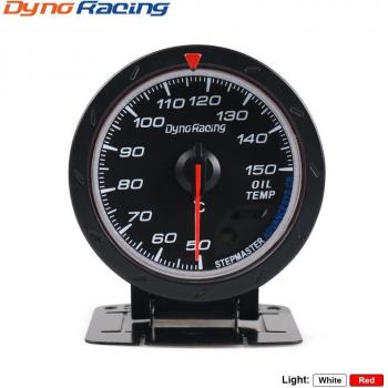 Medidor de Temperatura de Aceite Dynoracing 60MM, Luz Roja y Blanca, 50-150 Celsius, Incluye Sensor BX101470