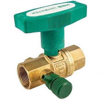 UNIWATER Kugelhahn mit ISO-T-Griff und Entleerungsventil