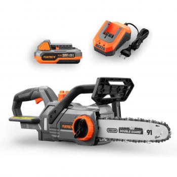 Tronçonneuse sans fil FUXTEC FX-E1KS20 20V 10 pouces Batterie 2Ah et chargeur 2,4A inclus