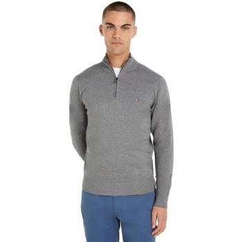 Camisa Casual de Algodón Gris a Media Cremallera – Tommi Hilf