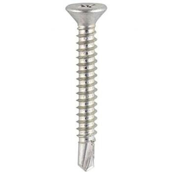 Timco - Window Fabrication Screws Countersunk ph Self-Tapping Self-Drilling Point Zinc - 4.8 x 45 Box of 500 - 427Z