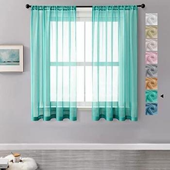 MRTREES kurze Gardinen 2er Set 137×140cm