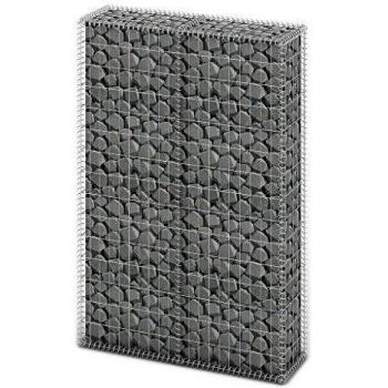 VidaXL Gabion Basket with Lids Galvanized Wire 150 x 100 x 30 cm