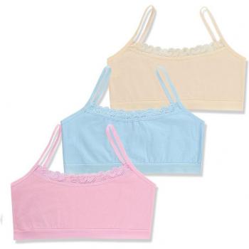 3-Piece Cotton Crop Tops for Young Girls (Ages 8-14)