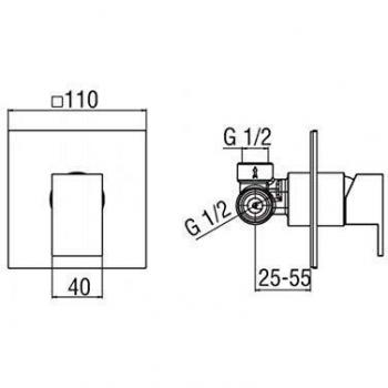 NOBILI Rubinetterie - Ray Miscelatore doccia - RY00108CR