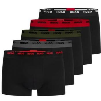 Hugo Regular Fit Trunks 3er Pack – Schwarz – Größe M