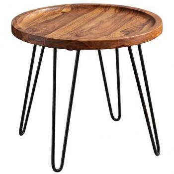 Table d'appoint Ronde en Bois Massif 45x40x45 cm