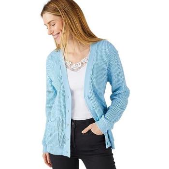 Soft Waffle Cardigan – Baby Blue