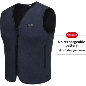 Rechargeable USB Heating Vest, 3-Level Temperature Control, Washable Winter Sleeveless Jacket for Men