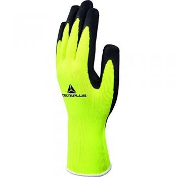 Guanti Maglia in Poliestere Copertura Lattice Schiuma Grigio Nero 08