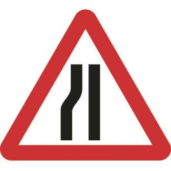 Spectrum Industrial 750mm Left Triangular Road Sign