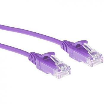 ACT Lila 10m LSZH U/UTP CAT6 Datacenter Slimline Patchkabel snagless mit RJ45 Steckern