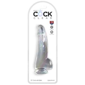 King Cock Transparenter Dildo mit Hoden 15,2 cm