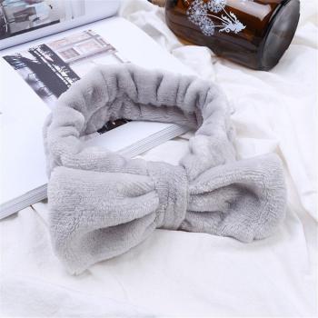 Coral Fleece Hairbow Cross Headband