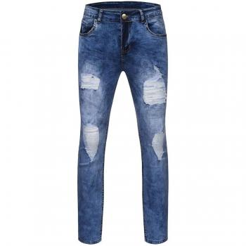 Mannen Slim Fit Biker Jeans