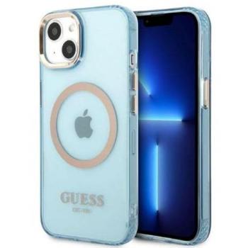 GUESS Custodia Rigida Perforata Rosa Gold con MagSafe per iPhone 13