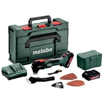 MetaBox 18V Multikutter MT‑18 LTX BL QSL med to 18 V 2,0 Ah batterier og lader