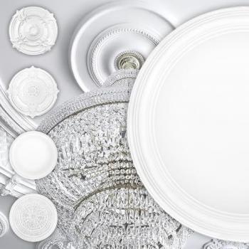 Stilvolle PU Stuckrosette für Innendekor - Ø 95-101cm