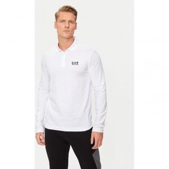 Polo EA7 Homme Manches Longues Coton Stretch