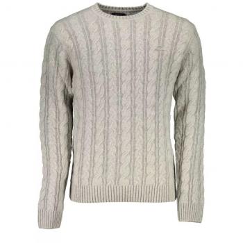 Sivý pánsky sveter GANT – Elegant Light Grey Top