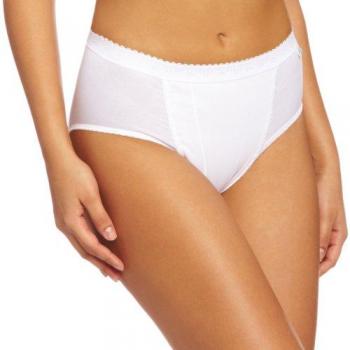 Slip Donna Sloggi Control Tai 2P - Bianco, Super Morbido e Confortevole