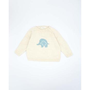 Jersey crudo con diseño de elefante azul