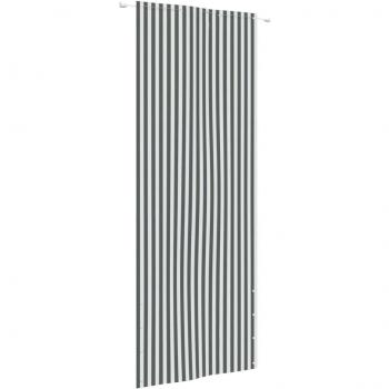 Paravento per Balcone 80x240 cm Antracite e Bianco in Tessuto Oxford