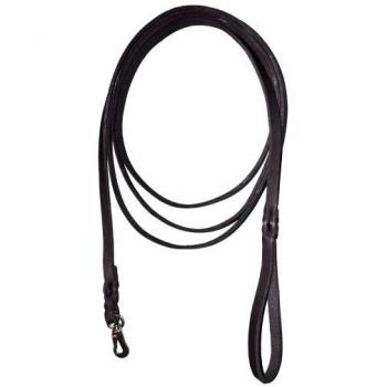 Haqihana Black Leather Dog Leash 3m x 12mm