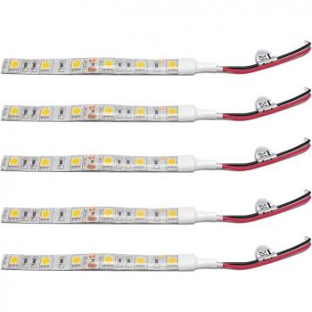 5Pcs 10Cm Waterproof White 5050 LED Tape Lights DC 12V for Caravan and Boat