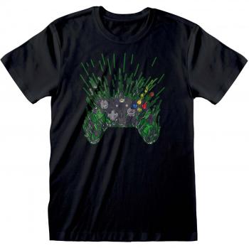 Xbox - Tropfender Controller - T-Shirt - Schwarz - S - 100% Baumwolle, Jersey