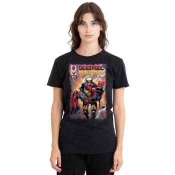 Marvel Deadpool Wolverine Graphic Shirt – Black