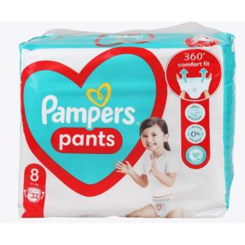 PAMPERS Culottes Actives Bébé Taille 8 (32 pièces)