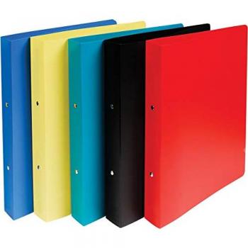 EXACOMPTA Ringbuchmappe 20x Ringbuch PP 700µ 2Ring Rücken 40mm A4 Überbreite sortiert 54280E