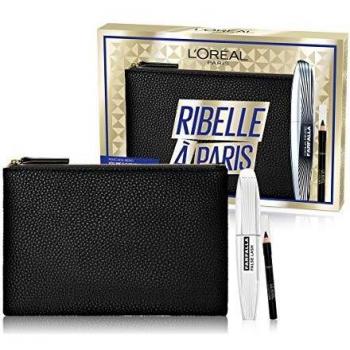 L'Oréal Paris Pochette con Mascara Volumizzante Ciglia Finte Farfalla e Matita Occhi Nera Le Khol