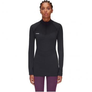 Damen Funktionsshirt „Mammut Trift“ Halbzip Longsleeve 2023/24 – Merinowolle, Schwarz, XL