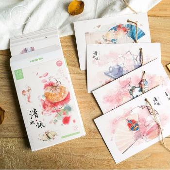 Chinese Watercolor Aesthetic Series Message Card Set