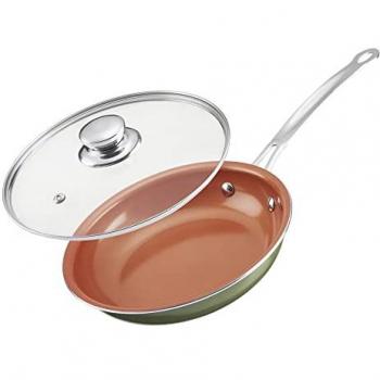 OvenSafe Non‑Stick Frying Pan with Transparent Lid