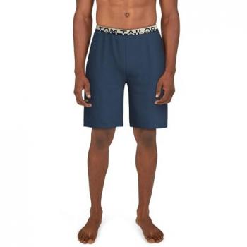 TOM TAILOR Pyjamahose Bermuda in Melange-Optik